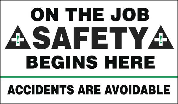 Safety Record Signs, 28In x 4ft., Vinyl