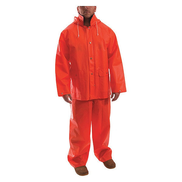 Rain Suit w/Jacket/Bib, Unrated, Orange, S