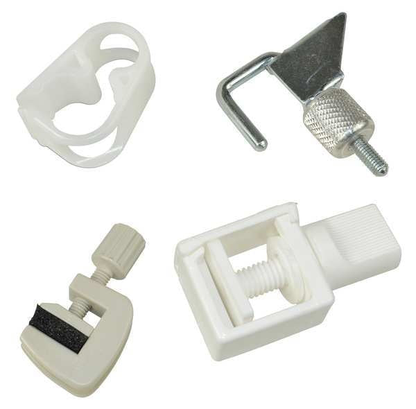 Tube Clamp, 9/16 In, Acetal, PK3