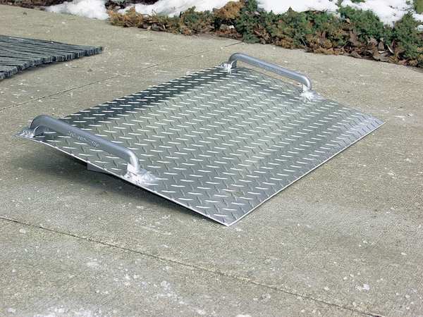 Dockplate, Aluminum, 700 lb, 18 x 36 In