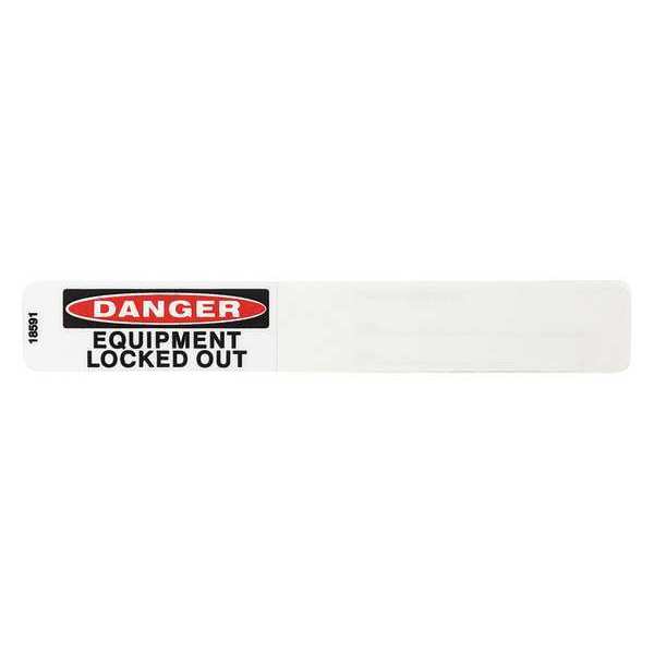Padlock Label, 3/4 In. H, 5 In. W, PK25, Y604360