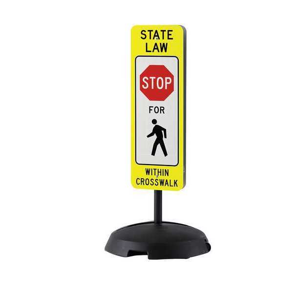 Traffic Sign, 36 in Height, 12 in Width, Aluminum, Vertical Rectangle, English
