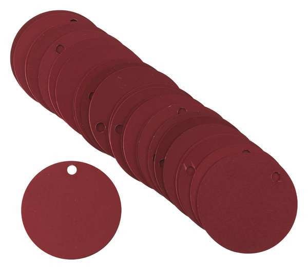 Blk Tag, 1-1/2 x 1-1/2 In, R, Al, Rnd, PK25