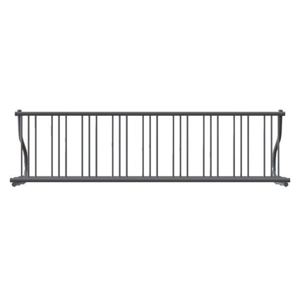 Bike Rack, 2-Sided, 18-Bike, 110 in., Black