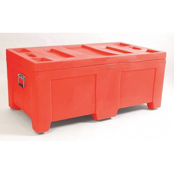 Orange Bulk Container, Plastic, 16.5 cu ft Volume Capacity