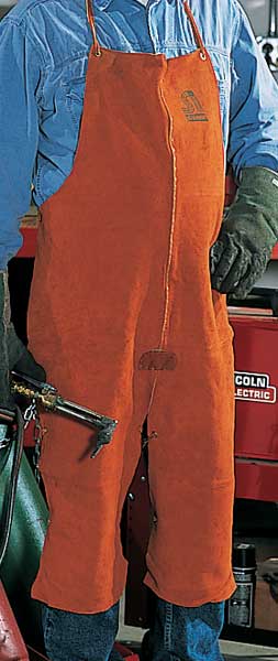 Split Leg Welding Bib Apron, Lthr, 42x24In