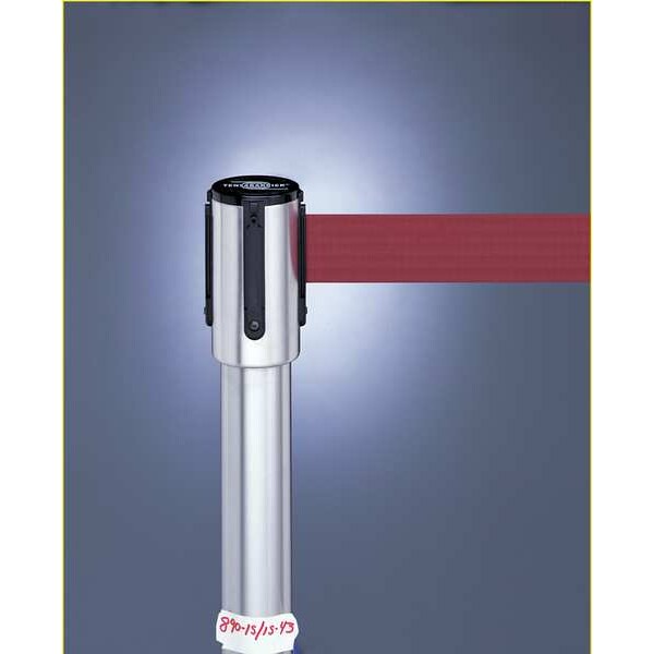 Barier Post w/ Belt, Stainless Steel, Blue