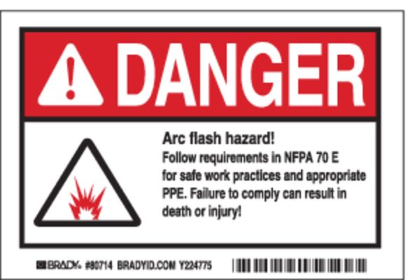 Machine/Equipment Label, 4 In. H, PK5