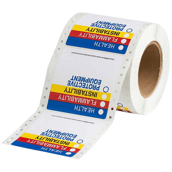 HMIG Label, Paper, 3-7/8 In. W, PK500