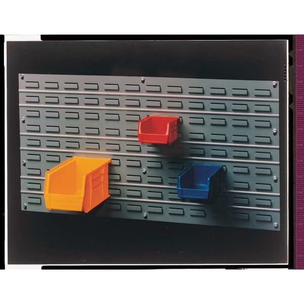 Steel Louvered Panel, 36 in W x 1/4 in D x 20 in H, Gray