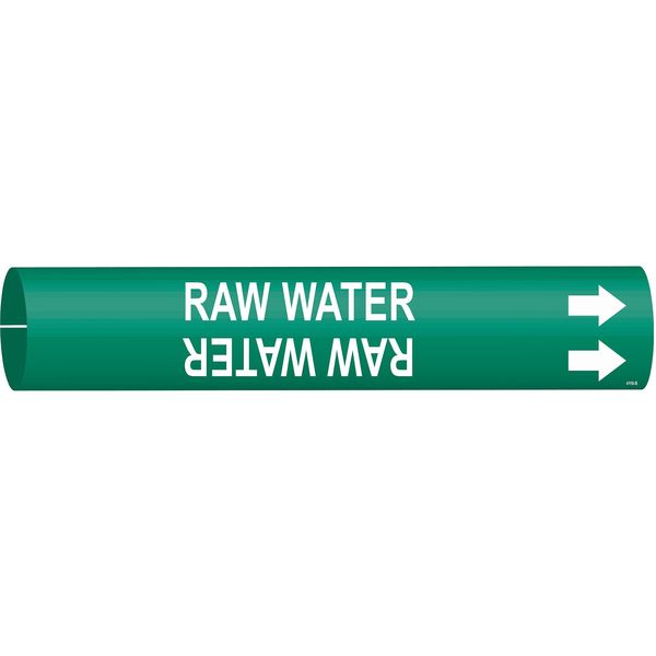 Pipe Marker, Raw Water, Gn, 1-1/2to2-3/8 In, 4116-B