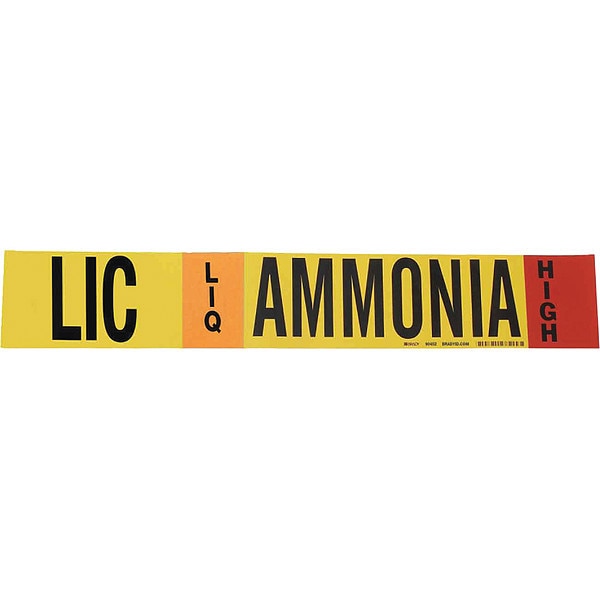 Ammonia Pipe Marker, LIC, 8In and Above