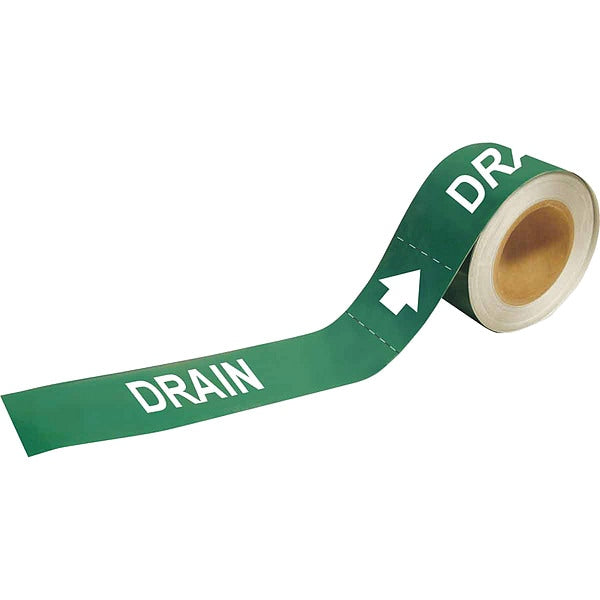 Pipe Marker, Drain, 1 In.H