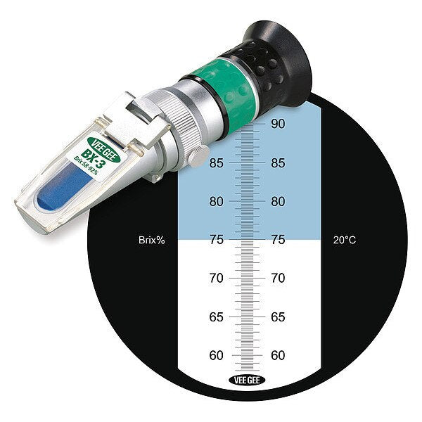 Refractometer, 58 to 92 perc Brix
