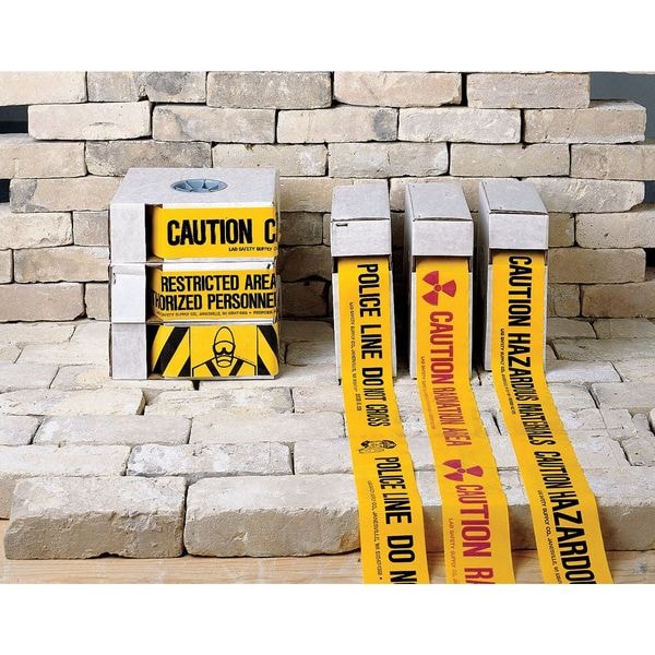 Barricade Tape, Yellow/Black, 1000ft x 3In