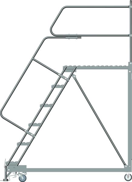 Roll Work Platform, Steel, Single, 60 In.H