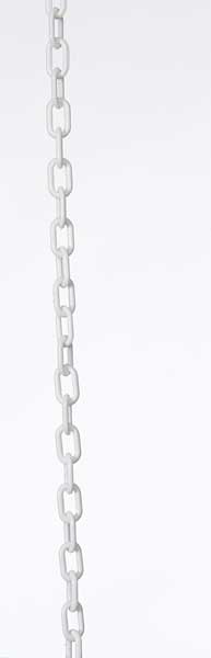 Plastic Chain, 3/4 In x 50 ft, White