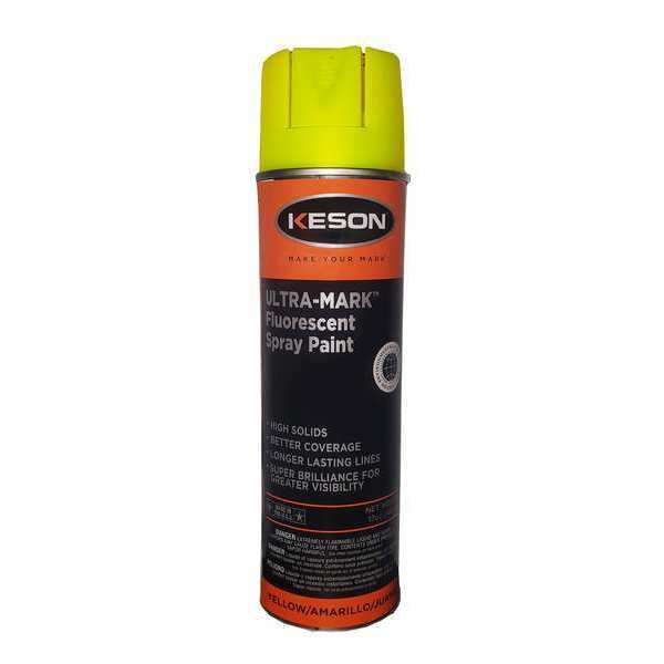 Inverted Marking Paint, 20 oz., Yellow, Water -Based