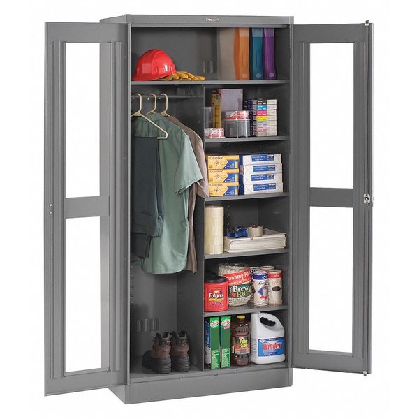 22 ga. Steel Storage Cabinet, 36 in W, 78 in H, Stationary