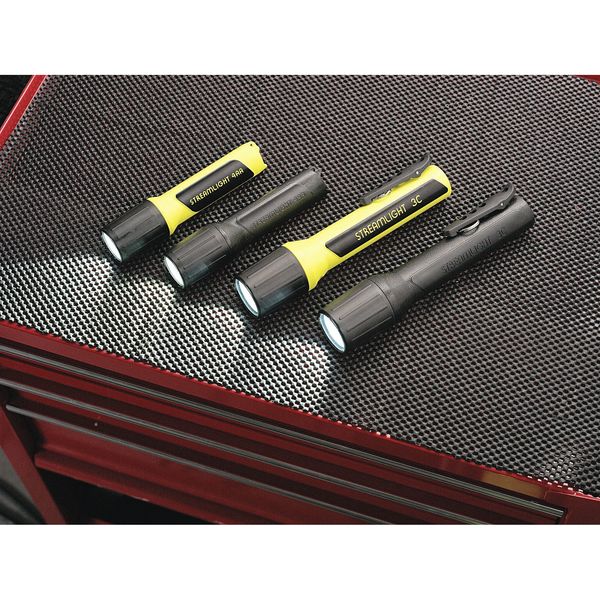 Yellow No Led Industrial Handheld Flashlight, Alkaline AA, 100 lm