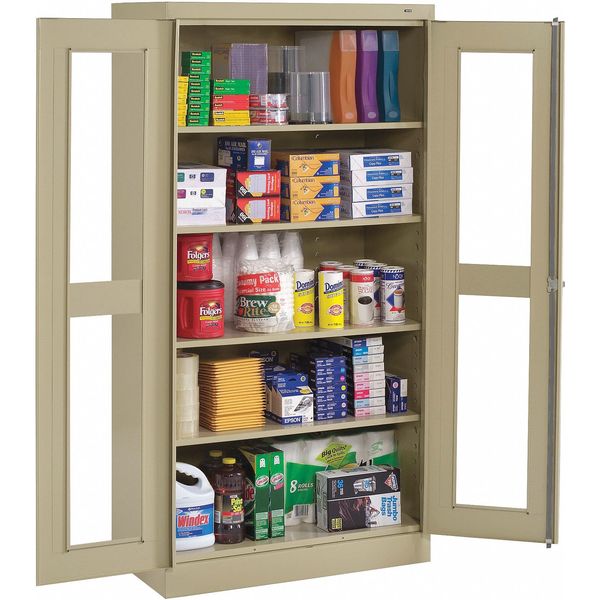 24 ga. ga. Steel Storage Cabinet, 36 in W, 72 in H, Stationary