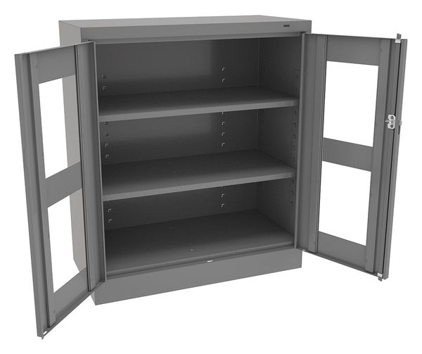 24 ga. Steel Storage Cabinet, 36 in W, 42 in H, Stationary