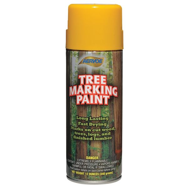 Tree Marking Paint, 12 oz., Yellow, Solvent -Based