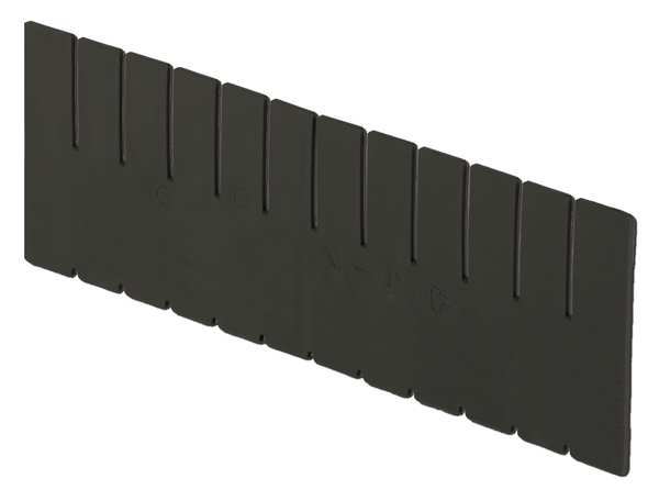 Plastic Divider, Black, 15 1/4 in L, Not Applicable W, 6 7/16 in H