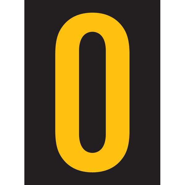 Reflective Letter Label, O, 2-1/2in H, PK25