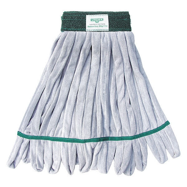 6 in Tube Wet Mop, 16 oz Dry Wt, Quick Change Connection, Cut-End, Green, Microfiber, ST300