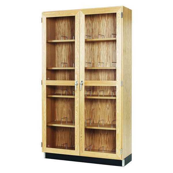 Hardwood, Solid Oak Microscope Storage Case, 48 in W, 84 in H