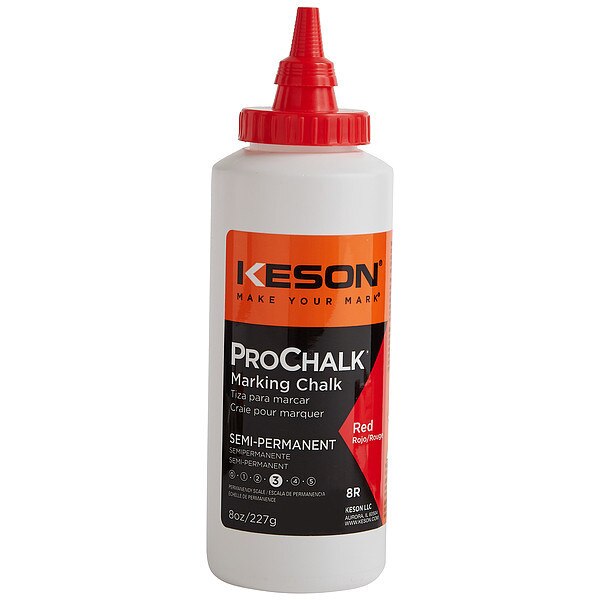 Marking Chalk Refill, Red, 8 Oz