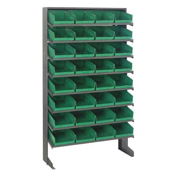 Steel Pick Rack, 36 in W x 60 in H x 12 in D, 8 Shelves, Gray