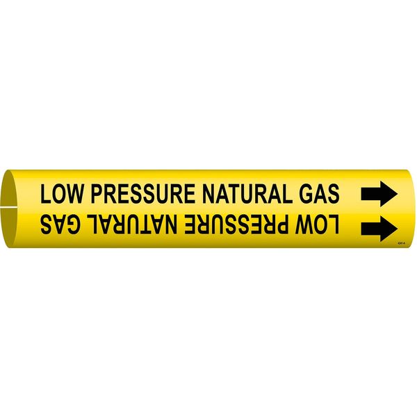 Pipe Marker, Low Pressure Natural Gas, Yel, 4241-A