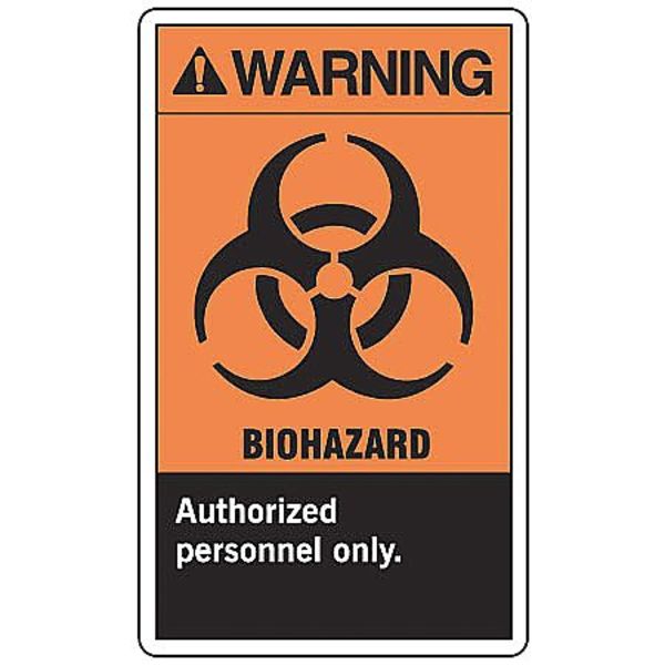 Label, 5 in H, 3 1/2 in W, Vinyl, Vertical Rectangle, English, LBHZ301VSP