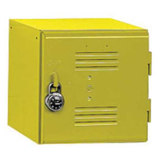 Box Locker, 12 in W, 12 in D, 12 in H, (1) Tier, (1) Wide, Yellow