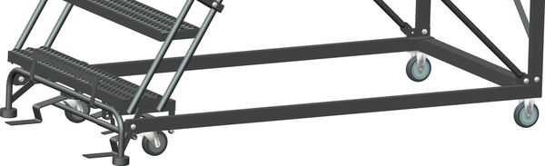 Roll Work Platform, Steel, Single, 50 In.H