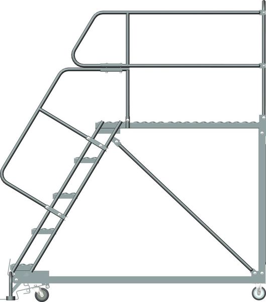 Roll Work Platform, Steel, Single, 50 In.H