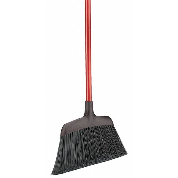 11 Sweep Face Angle Broom, Synthetic, Gray, 46-7/8