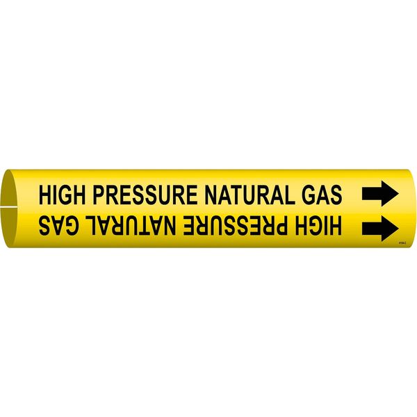 Pipe Marker, High Pressure Natural Gas, Y, 4194-C