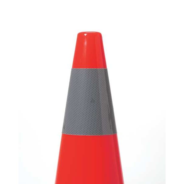 Traffic Cone Collar, Waterproof Cloth Vinyl, 10 1/2 in H, Yellow