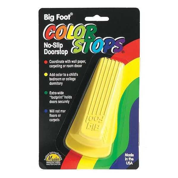 Door Wedge, Vulcanized Rubber, Yellow, 1-1/4