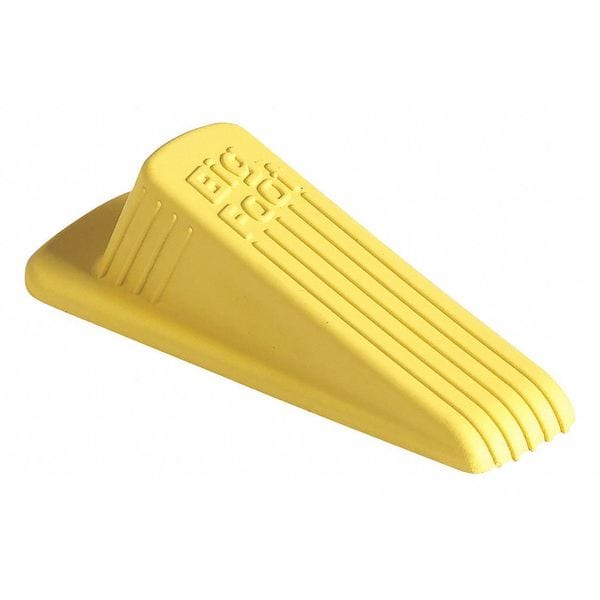 Door Wedge, Vulcanized Rubber, Yellow, 1-1/4