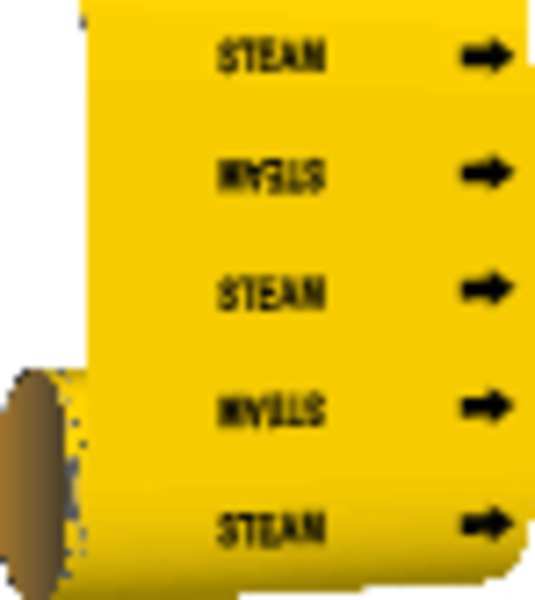 Pipe Marker, Steam, Yellow, 41513