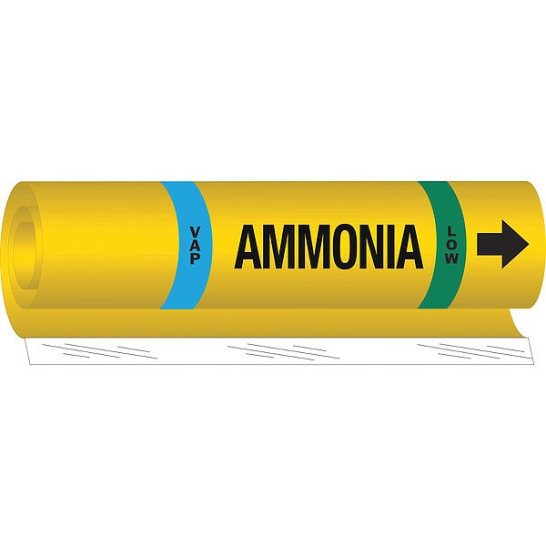 Ammonia Pipe Marker, IIAR, 3/4 to 2-1/2In, 58001