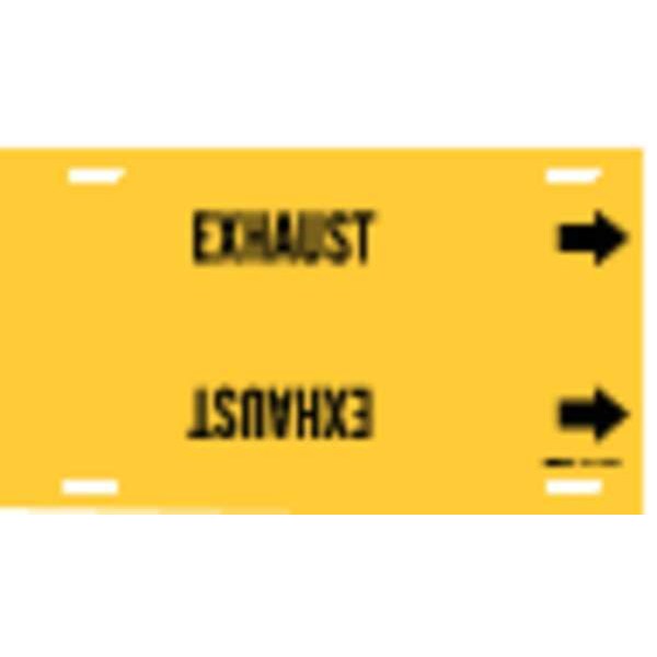 Pipe Marker, Exhaust, Yellow, 6 to 7-7/8 In