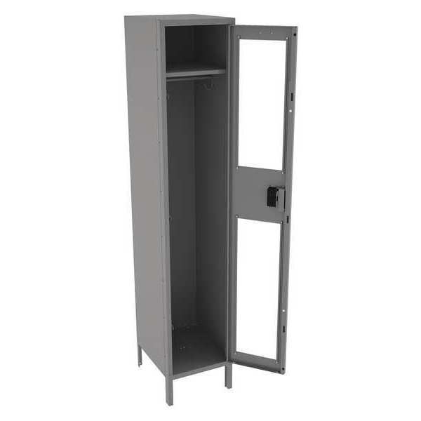 Wardrobe Locker, 36 in W, 12 in D, 78 in H, (1) Tier, (3) Wide, Gray