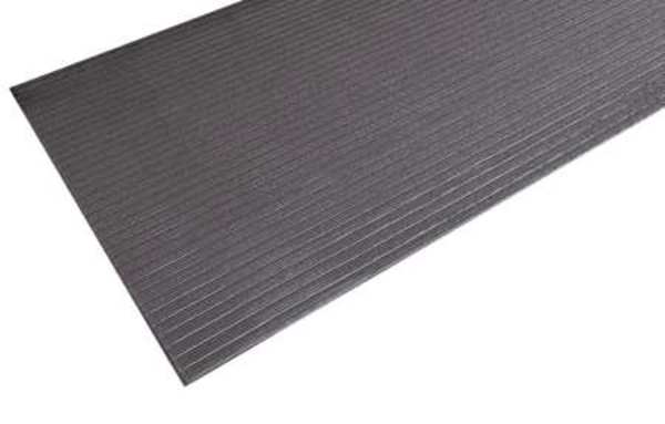 Antifatigue Runner, Black, 30 ft. L x 2 ft. W, PVC Closed Cell Foam, Corrugated Surface Pattern
