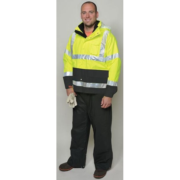 Icon Rain Jacket, Class 3, Type P, Ylw/Green, M