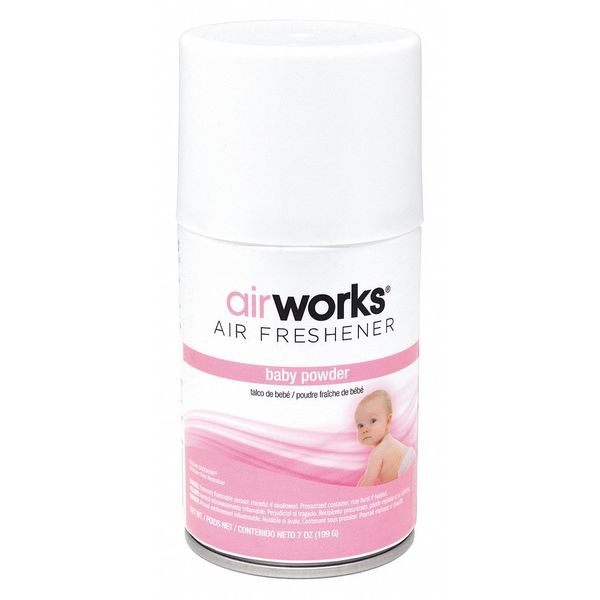 Aerosol Can Refill, 7 Oz, Baby Powder, PK12